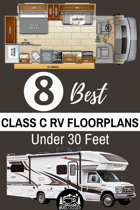 Best Class C RV Floorplans Under Feet Rv Floor Plans Class C Rv Motorhome Interior