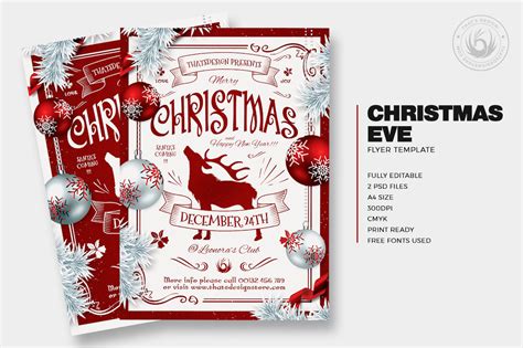 Christmas Eve Flyer Template V4 Bis Posters Design For Photoshop