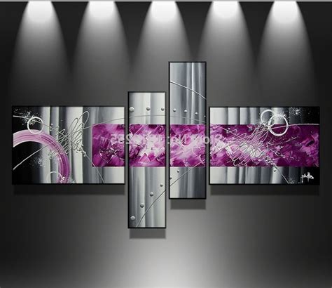 Top 15 Of Purple And Grey Abstract Wall Art