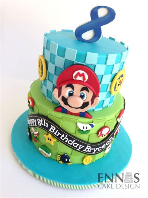 Get your party game on with these super mario birthday party ideas, supplies, decorations, food and cake ideas super mario brothers has long been a classic video game that also makes a great birthday party. Mario Kart 8 | Super mario cake, Mario bros cake, Mario cake
