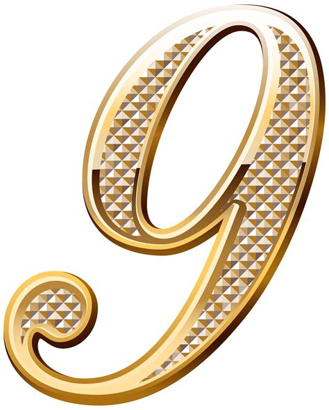 Gold Deco Number Nine Png Clipart Image Gallery Yopriceville High