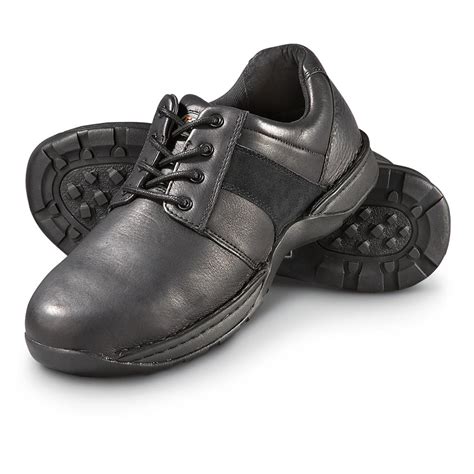 Mens Rockport Works Steel Toe 4 Eyelet Shoes Black 175639