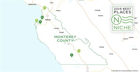 Monterey County Map With Cities