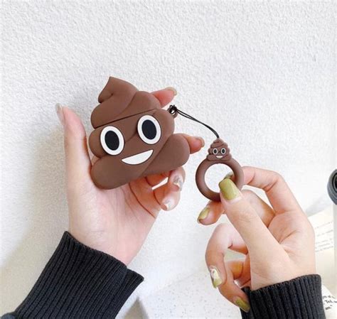 Poop Emoji Grappig Geschikt Voor Airpod 12 Hoesje Case Fun