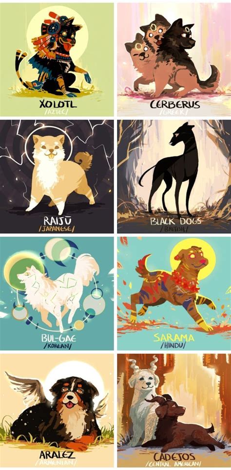 Erin Ye Draws Adorable Versions Of Mythological Dog Societies For In