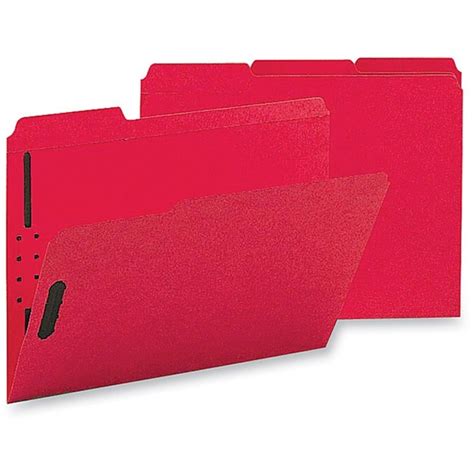 Business Source 13 Tab Cut Letter Recycled Fastener Folder