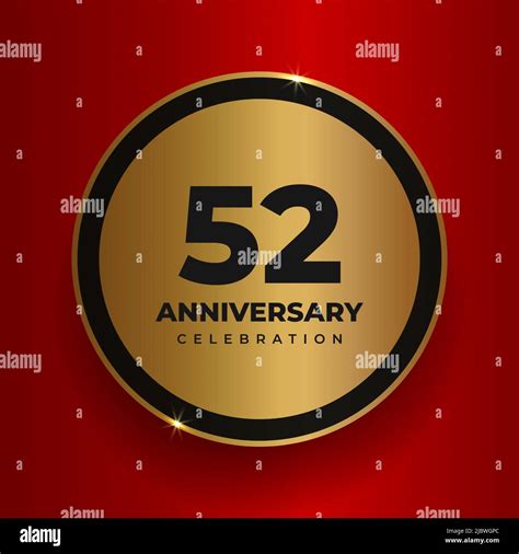 52 Años Aniversario Celebración Antecedentes Diseño De Póster De La