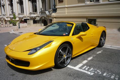 The italian supercar made its debut this week in italy prior to germany's premier event. Yellow Ferrari 458 Italia Spider | June 2012, Monte-Carlo (M… | Flickr