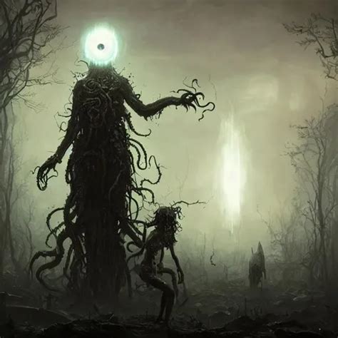 Dark Fantasy Lovecraft Horror Squid Human Hybrid Openart
