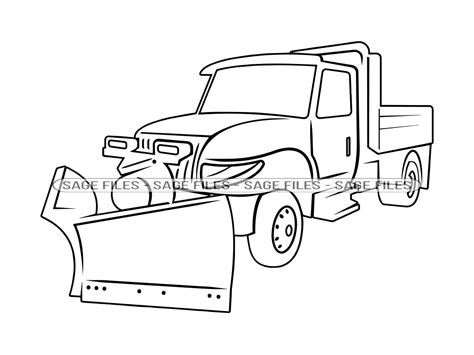 Coloring Pages Snow Plow Truck