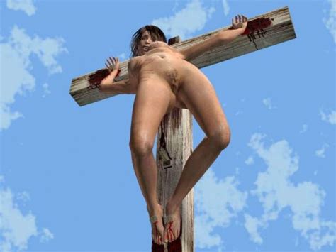 Naked Woman Crucified Telegraph