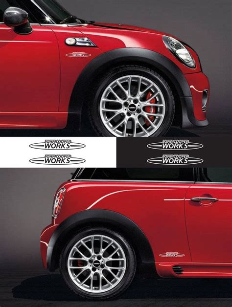 2pcs 7 New John Cooper Works Vinyl Decal Sticker Graphic Fender Mini