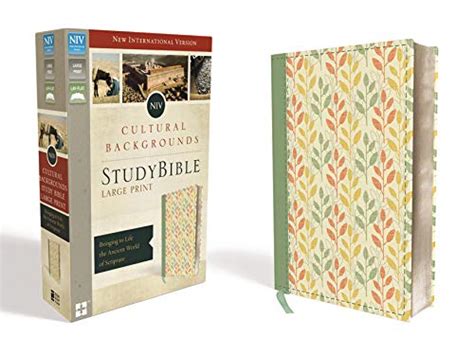 Niv Cultural Backgrounds Study Bible Large Print Leathersoft Green