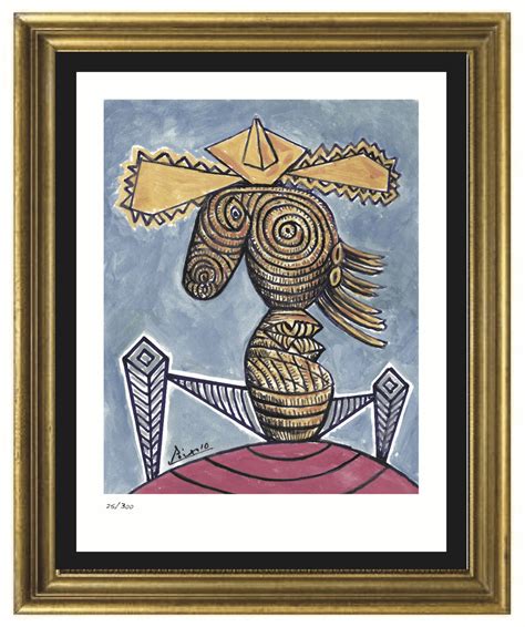 Pablo Picasso Seated Woman With Hat Signed And Hand Numbered Etsy
