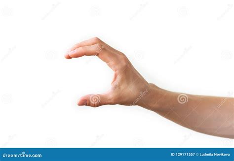 Female Hand Shows Some Distance Size Stock Image Image Of Closeup