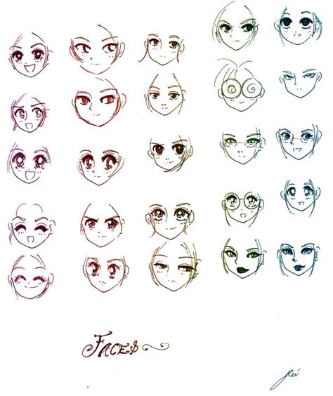 25 Faces By Neongenesisevarei On Deviantart Manga Drawing Manga