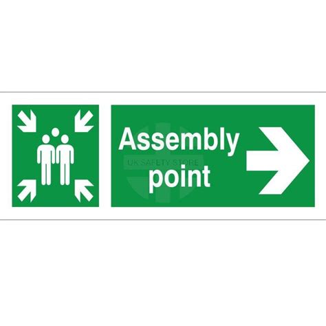 Assembly Point Arrow Right Sign Uk Safety Store