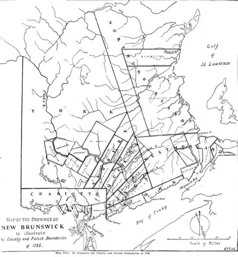 1786 New Brunswick Map Carleton County Historical Society
