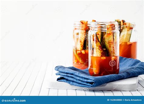 Vegan Korean Kimchi Pickle Cucumberhomemade Crispcrunchy Fermented