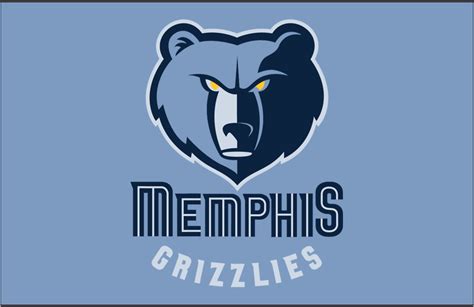 It incorporates dark and lights shades of blue with the eyes partly gold. Memphis Grizzlies Primary Dark Logo - National Basketball ...