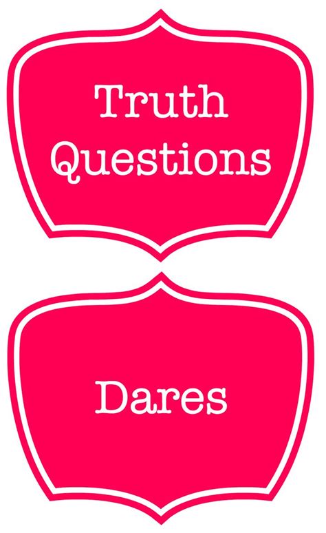 The truth or dare game dates back several hundreds of years. 100 Truth or Dare Questions for Tweens: {Free Printable ...