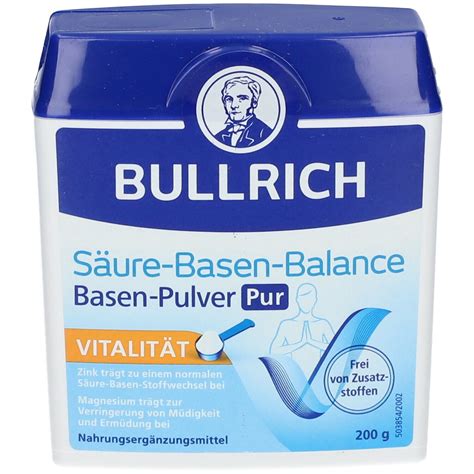 Bullrich Säure Basen Balance Basenpulver Pur 200 G Shop