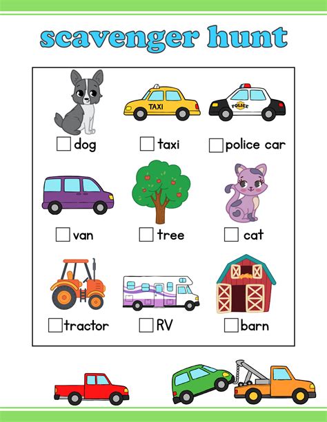 This scavenger hunt was adorable! Free Printable Road Trip Games for Kids - California ...