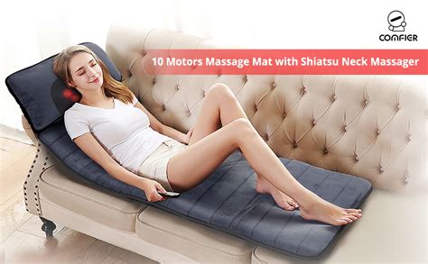 Comfier Massage Mat Full Body Heating Massage Pad With Movable Shiatsu Neck Massage Pillow 10