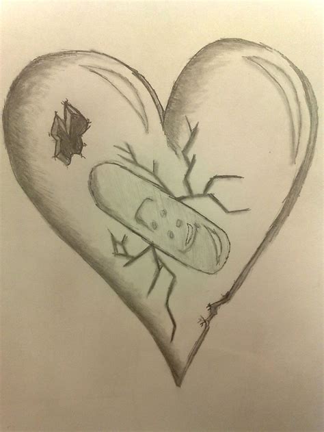 Sad Broken Heart Drawing Ideas