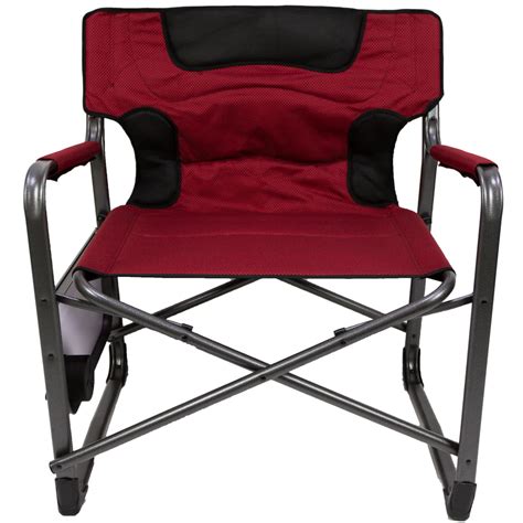Ozark Trail Xxl Folding Padded Director Chair With Side Table