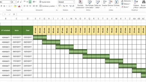 Como Hacer Un Diagrama De Gantt En Excel Formato Condicional Tablas
