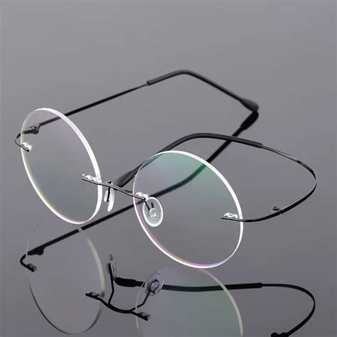 Vazrobe Rimless Round Glasses Frame Men Women Harry Potter Small Eyeglasses Man Women S Degree
