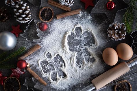 Christmas Baking Flour Angels Digital Backdrop Photography