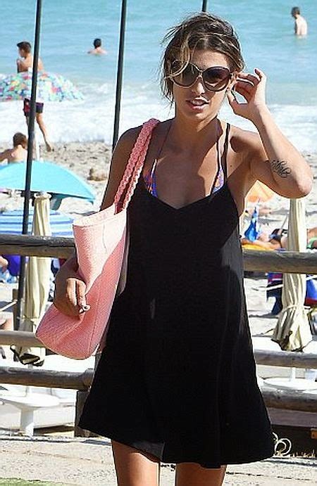 lovely two piece happy 36th birthday elisabetta canalis flaunts a blue bikini before the