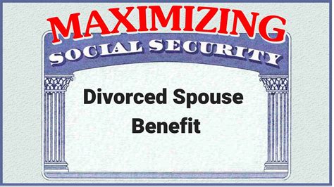 Divorced Spouse Social Security Benefit Youtube
