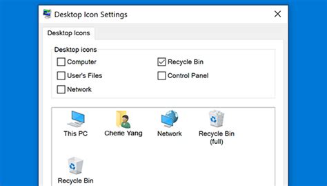 Windows includes the common this pc (aka: Show desktop icons in Windows 10