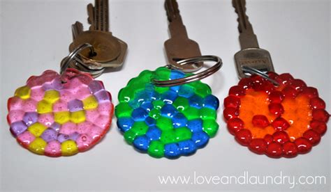 How To Make Melted Bead Keychains Kids Diy Craft Ideas