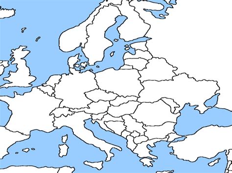 Outline map europe enchantedlearning com. Blank European Map | Teaching Resources