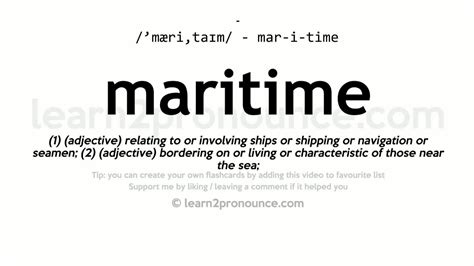 Pronunciation Of Maritime Definition Of Maritime Youtube