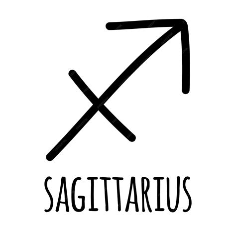 Premium Vector Vector Hand Drawn Sagittarius Zodiac Sign