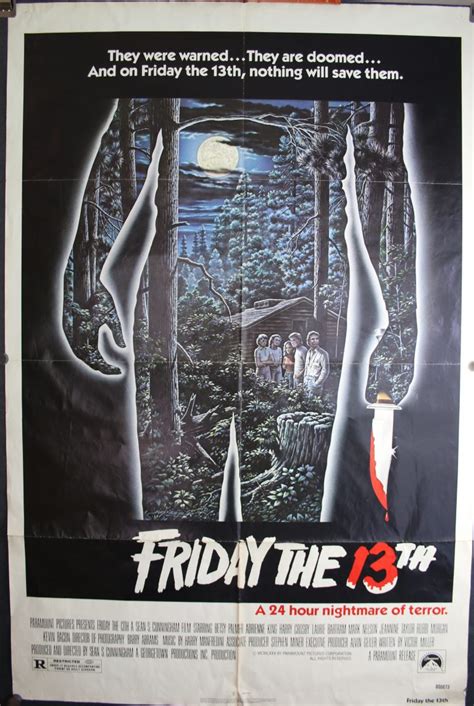 Friday The 13th Original Jason Horror Movie Poster Original Vintage
