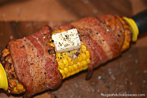 Remove husks and silks from corn. Bacon Roasted Corn - Hugs and Cookies XOXO