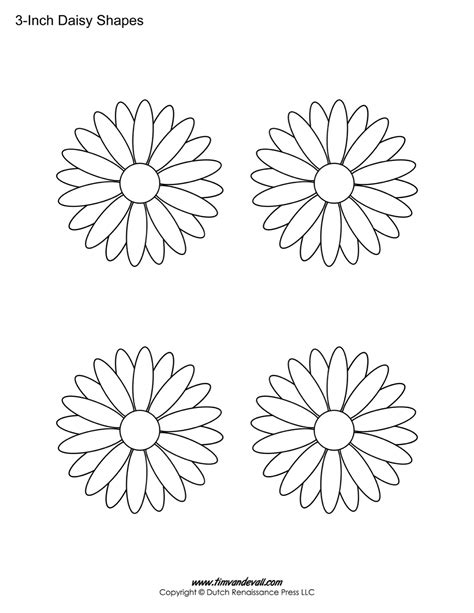 Free Printable Flower Templates To Fold And Cut Into Easy Daisy Flower Stem Template Coloring