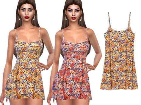 The Sims Resource Summer Super Mini Floral Dresses