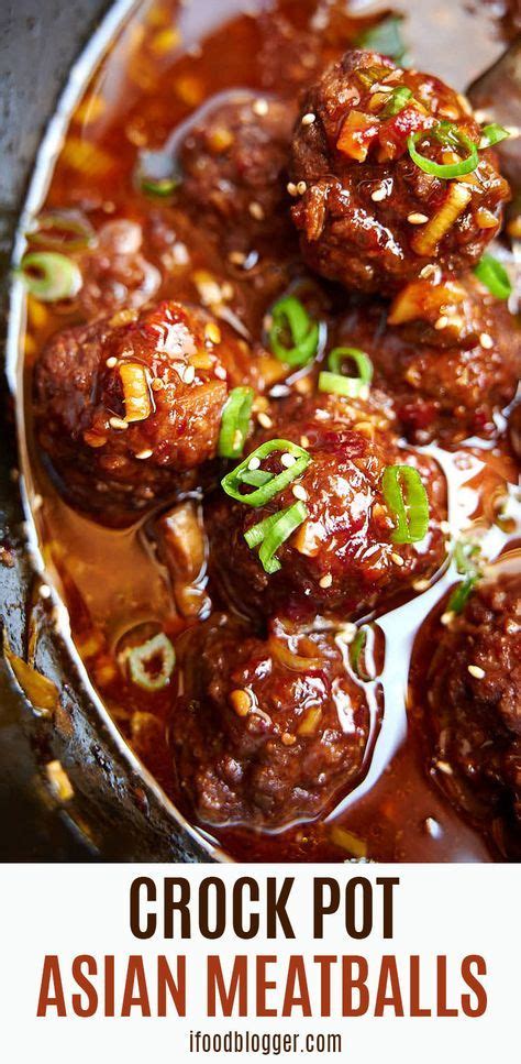 Asian Meatballs Cooked In A Crock Pot Tender Juicy And Delicious