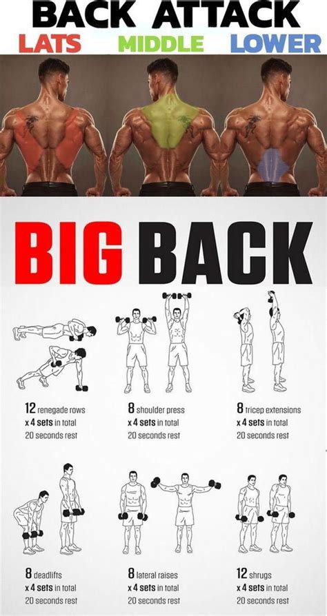 Back Attack And Lats And Middle And Lower Dumbell Workout