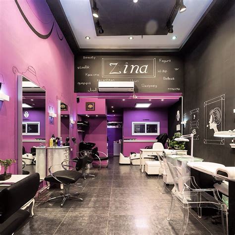 Beauty Salon Black And Purple Idee Boutique Idee Saloni