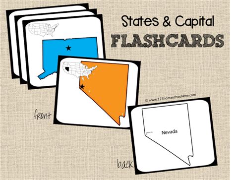 State Capital Flashcards More Us Geography Homeschool Geography