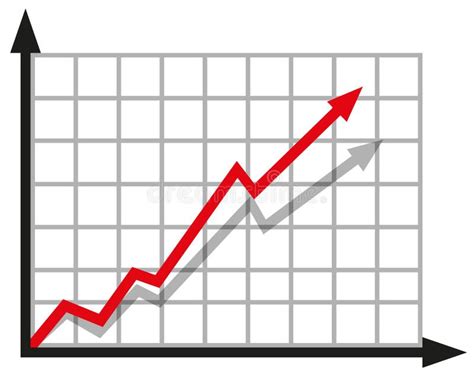 Graph With Increase Report Diagram With Rise And Gain Progress Stock