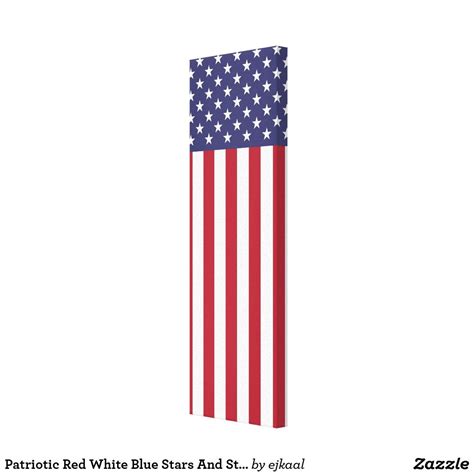 Patriotic Red White Blue Stars And Stripes Flag Canvas Print Zazzle
